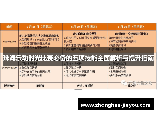 珠海乐动时光比赛必备的五项技能全面解析与提升指南