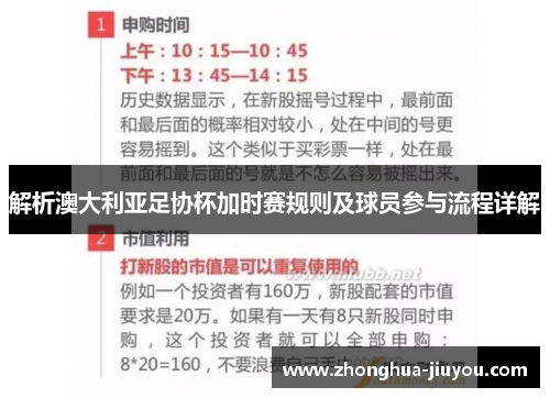 解析澳大利亚足协杯加时赛规则及球员参与流程详解